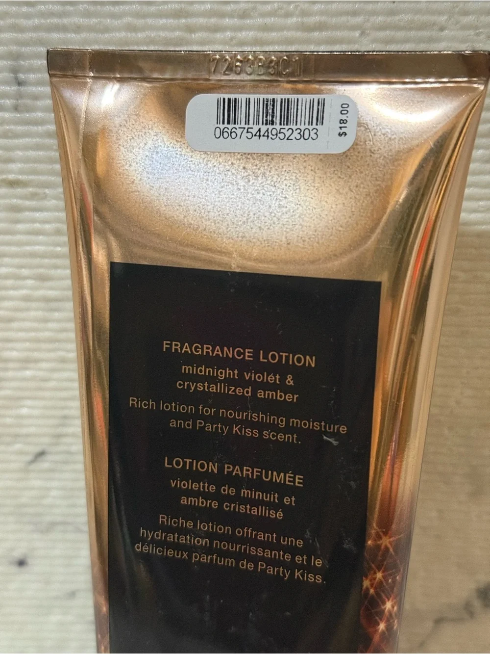 Victoria's Secret Party Kiss Fragrance Lotion - Gold